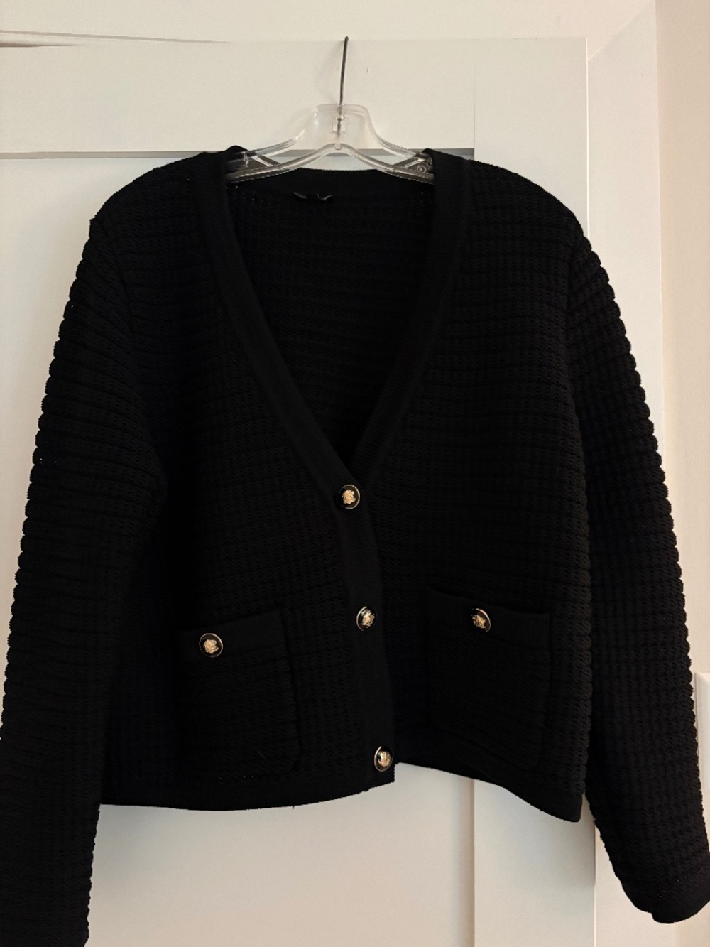 Talbots Kate Cardigan Black XL Petite